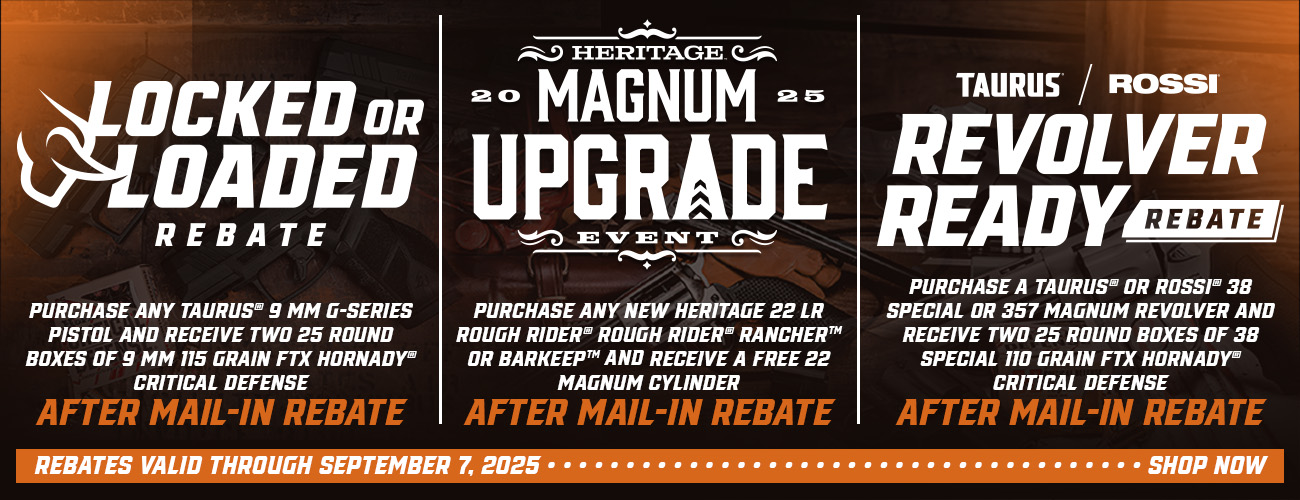 Taurus, Heritage and Rossi Rebates